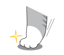 Cat's hand and Dog's tail. sticker #373149