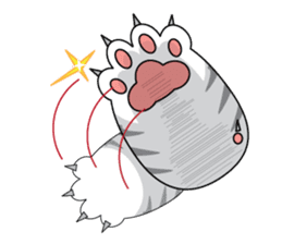 Cat's hand and Dog's tail. sticker #373152