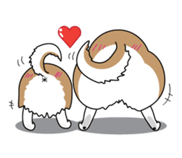 Cat's hand and Dog's tail. sticker #373167