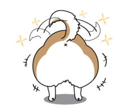 Cat's hand and Dog's tail. sticker #373169