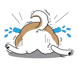 Cat's hand and Dog's tail. sticker #373171