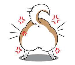 Cat's hand and Dog's tail. sticker #373174