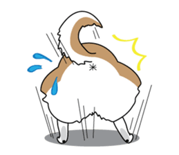 Cat's hand and Dog's tail. sticker #373175