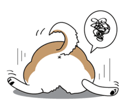 Cat's hand and Dog's tail. sticker #373177