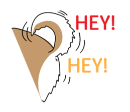 Cat's hand and Dog's tail. sticker #373182