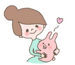 girl & usasa sticker #373499