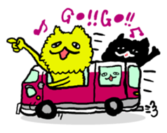 Animal Party3[Cat & Dog & Black Moor] sticker #373754