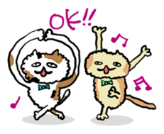 Animal Party3[Cat & Dog & Black Moor] sticker #373763