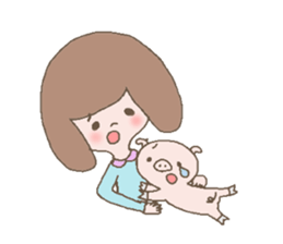 girl & butata sticker #376602
