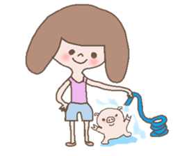 girl & butata sticker #376608