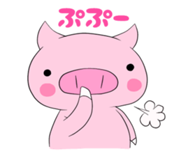 Black pig and peach pig sticker #376798