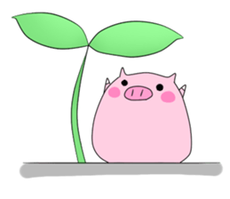 Black pig and peach pig sticker #376808