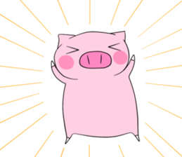 Black pig and peach pig sticker #376821