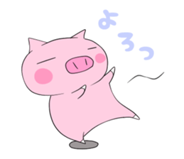 Black pig and peach pig sticker #376823