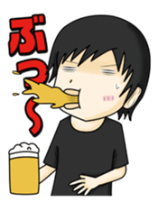 Stamp waiting and drinking sticker #377067