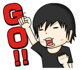 Stamp waiting and drinking sticker #377070