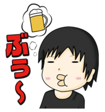 Stamp waiting and drinking sticker #377082