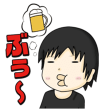 Stamp waiting and drinking sticker #377082