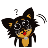 CHIHUAHUA in BLACK sticker #377959