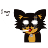 CHIHUAHUA in BLACK sticker #377964