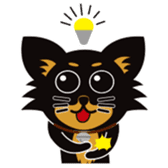 CHIHUAHUA in BLACK sticker #377967