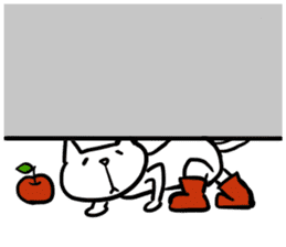 cat and apple4 sticker #379948