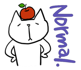 cat and apple4 sticker #379964