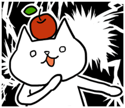 cat and apple4 sticker #379968