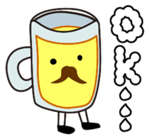 Mustache Beer Guy sticker #380156