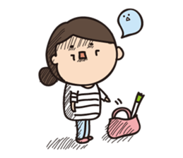 a lovely girl sticker #382398