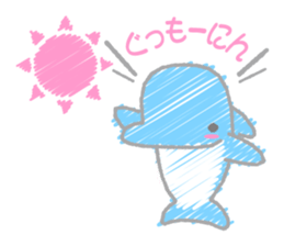 Scribble Dolphin Dol sticker #382545