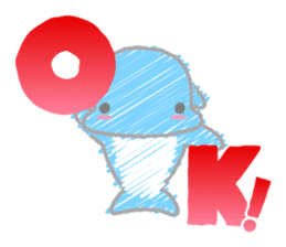 Scribble Dolphin Dol sticker #382549