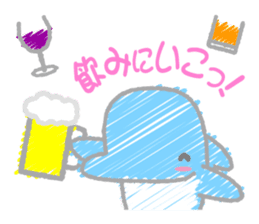 Scribble Dolphin Dol sticker #382553