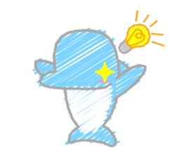 Scribble Dolphin Dol sticker #382555