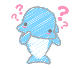 Scribble Dolphin Dol sticker #382556