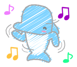 Scribble Dolphin Dol sticker #382558
