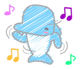 Scribble Dolphin Dol sticker #382558
