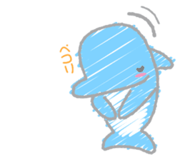 Scribble Dolphin Dol sticker #382559