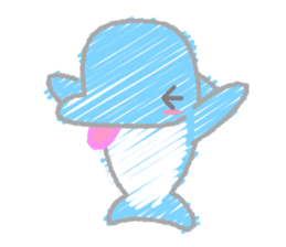 Scribble Dolphin Dol sticker #382561