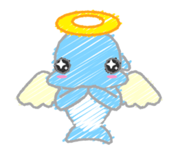 Scribble Dolphin Dol sticker #382565