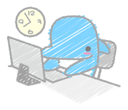 Scribble Dolphin Dol sticker #382571