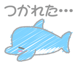 Scribble Dolphin Dol sticker #382581