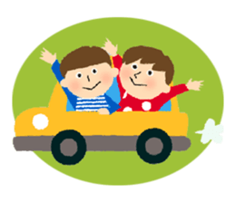 Stripe Girl & Dot Boy sticker #382759