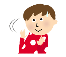 Stripe Girl & Dot Boy sticker #382773