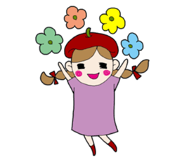 Art-chan apple hat sticker #383985