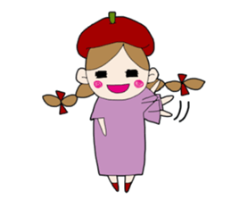 Art-chan apple hat sticker #383986