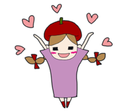 Art-chan apple hat sticker #383987