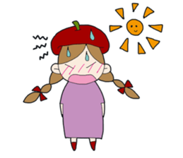 Art-chan apple hat sticker #383991
