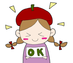 Art-chan apple hat sticker #383992