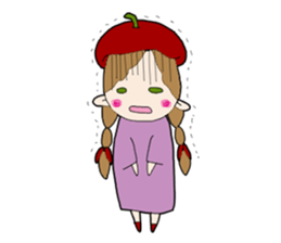 Art-chan apple hat sticker #383994